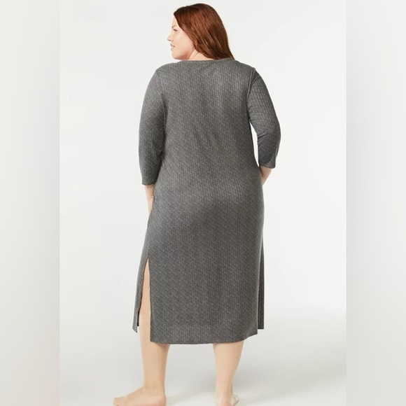 Joyspun Women's Hacci Knit V-Neck Chemise,XL - Picture 2 of 9